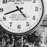 Time Capsule - street clock in black and white